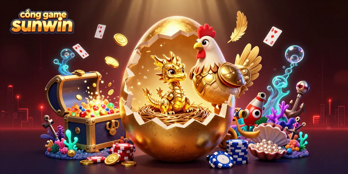 Engage in thrilling adventures at cổng game sunwin with a vibrant casino-themed digital illustration.