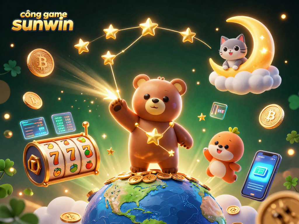 Experience excitement at cổng game sunwin with vibrant 3D characters and dynamic gaming elements.