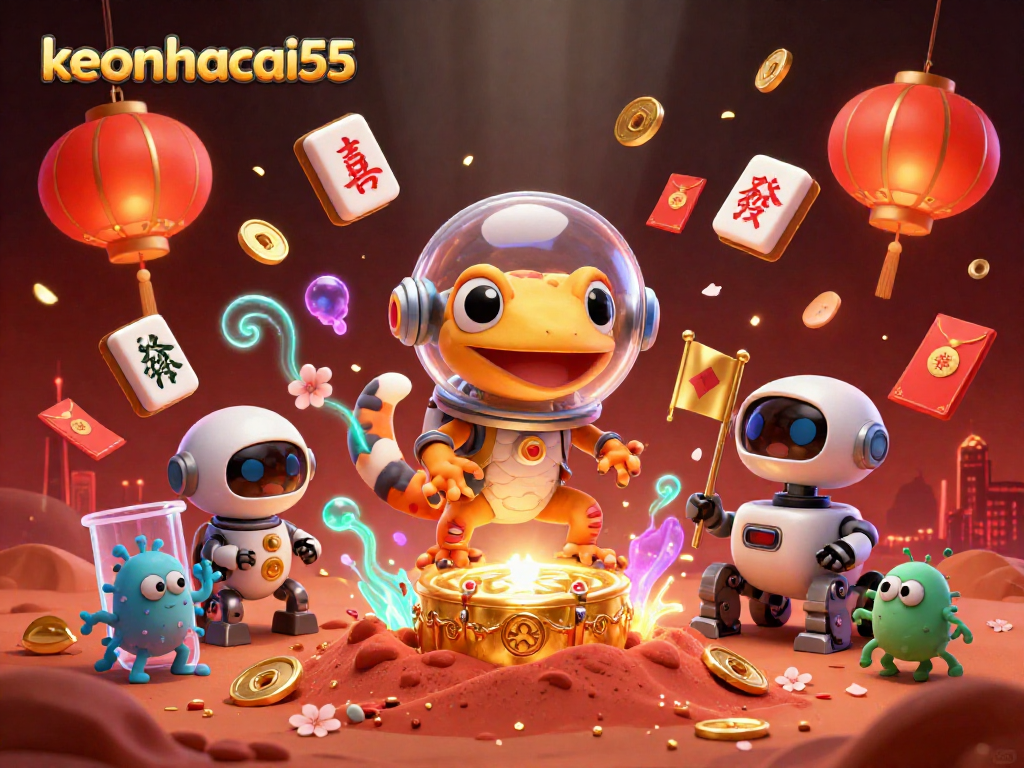 Engage with the vibrant keonhacai55 casino universe, where a Martian gecko unveils treasures.