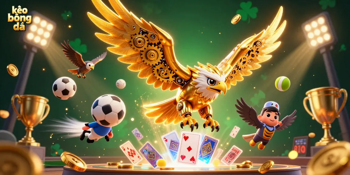 Engage in strategic kèo bóng đá betting with dynamic characters and elements illustrating a vibrant sports scene.