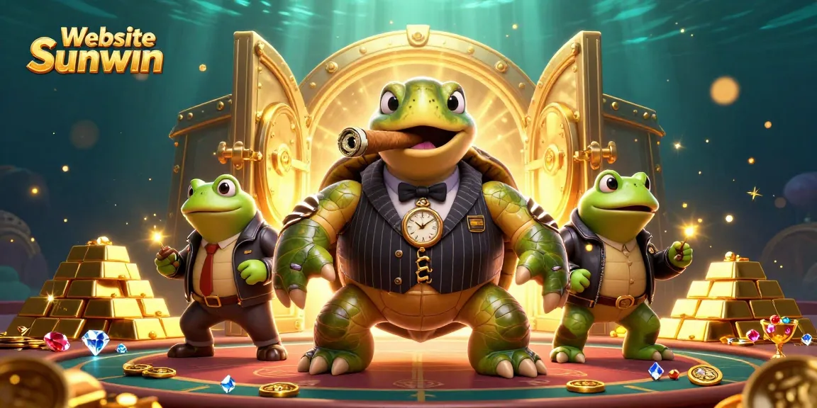 Engage in thrilling gameplay at Website Sunwin with a vibrant casino scene featuring dynamic characters and sparkling treasures.