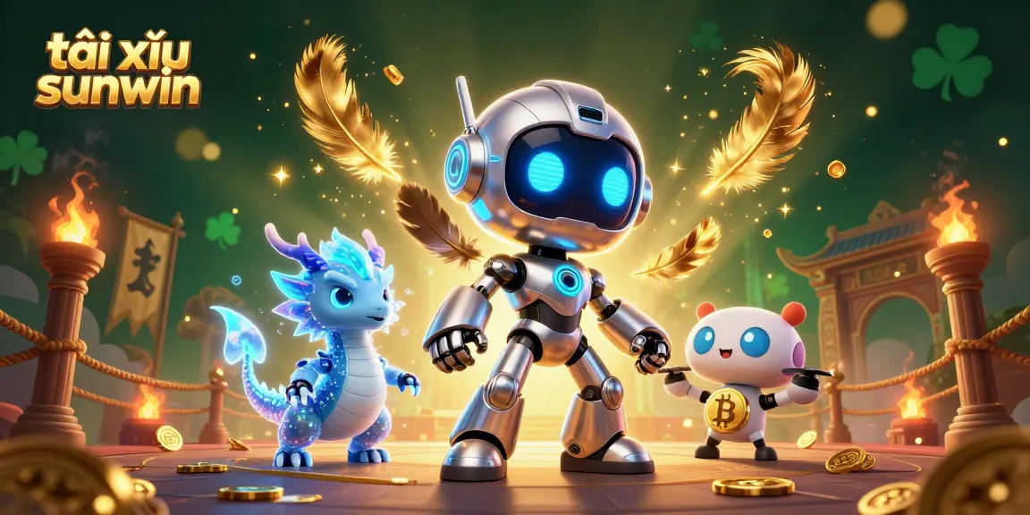 Engage in tài xỉu sunwin with thrilling 3D action surrounded by golden coins and vibrant game elements.